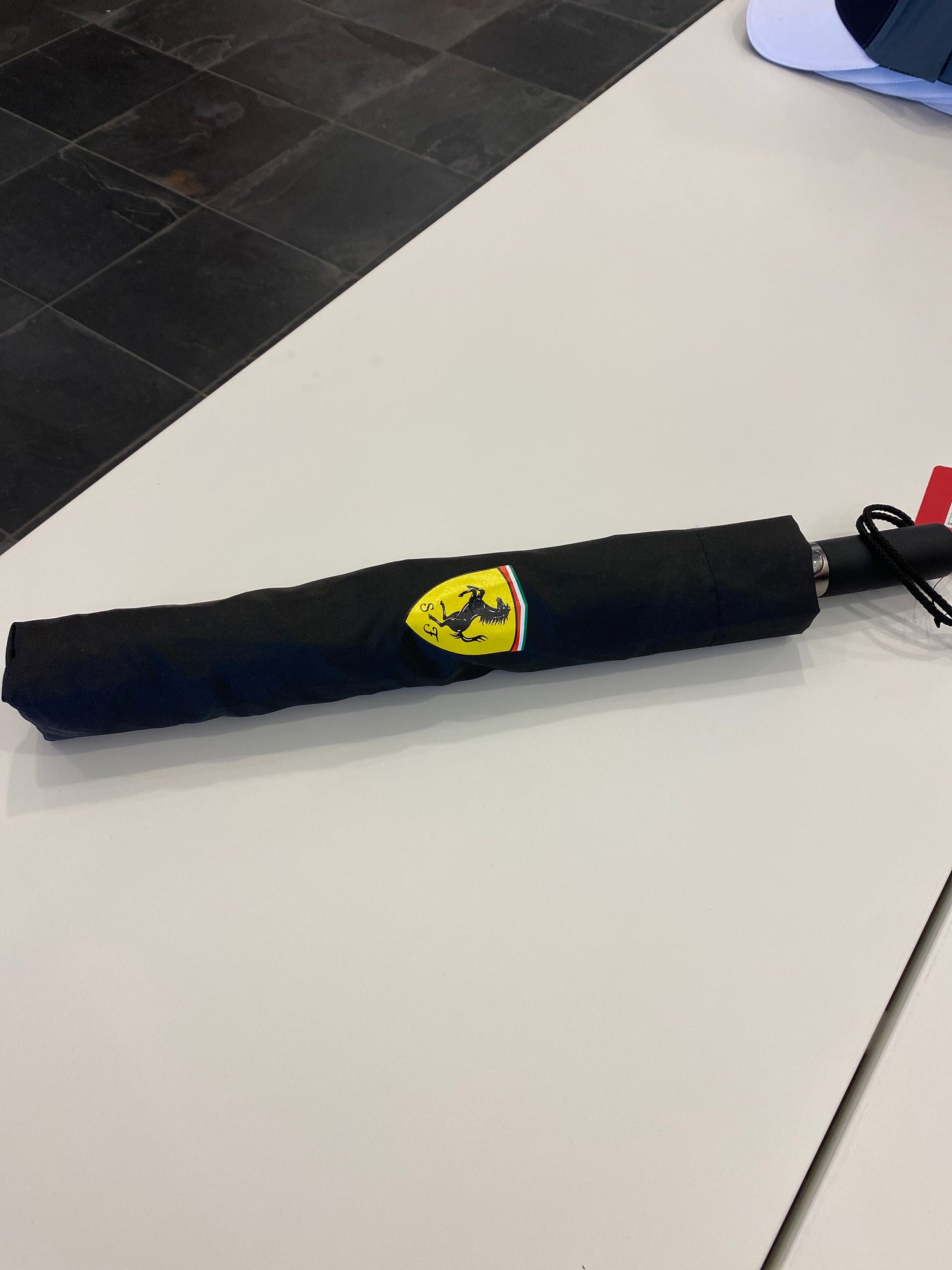 Scuderia Ferrari Compact Black Umbrella - Fanwear
