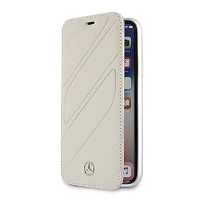 Mercedes iPhone 8 Plus Booktype Case - New Organic I Genuine Leather - Crystal Grey