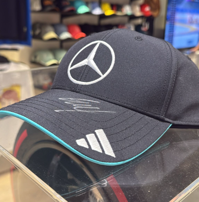 Mercedes Mens Baseball Cap Lt Black 2025 Osfm Russell Signed - Rp Teamwear