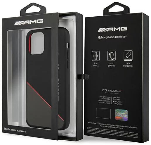 AMG iPhone 12 / iPhone 12 Pro Silicone Case - Black Two-Tone Design