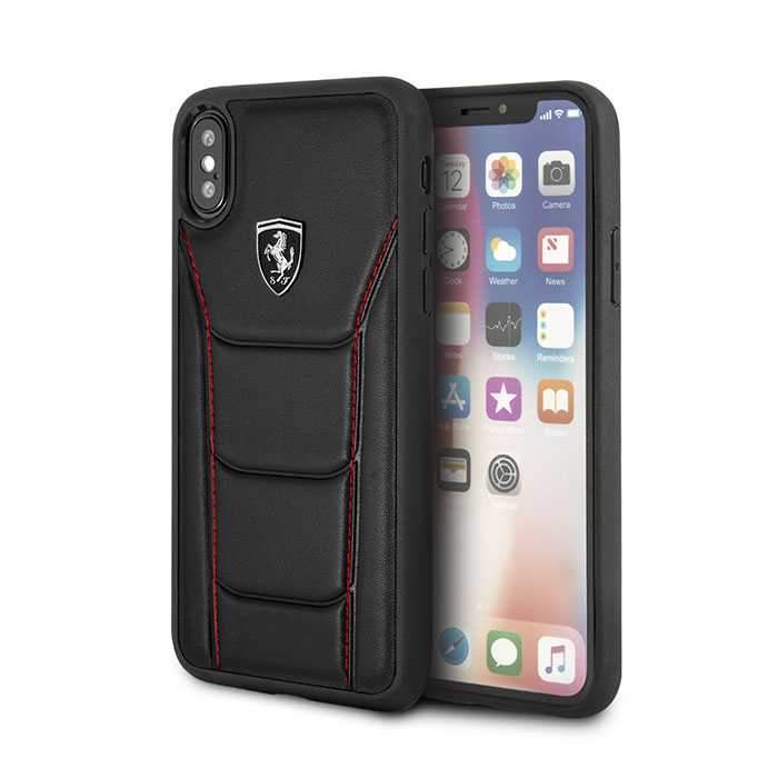 Ferrari iPhone 6.5 Hard Case - Heritage 488 Genuine Leather - Black