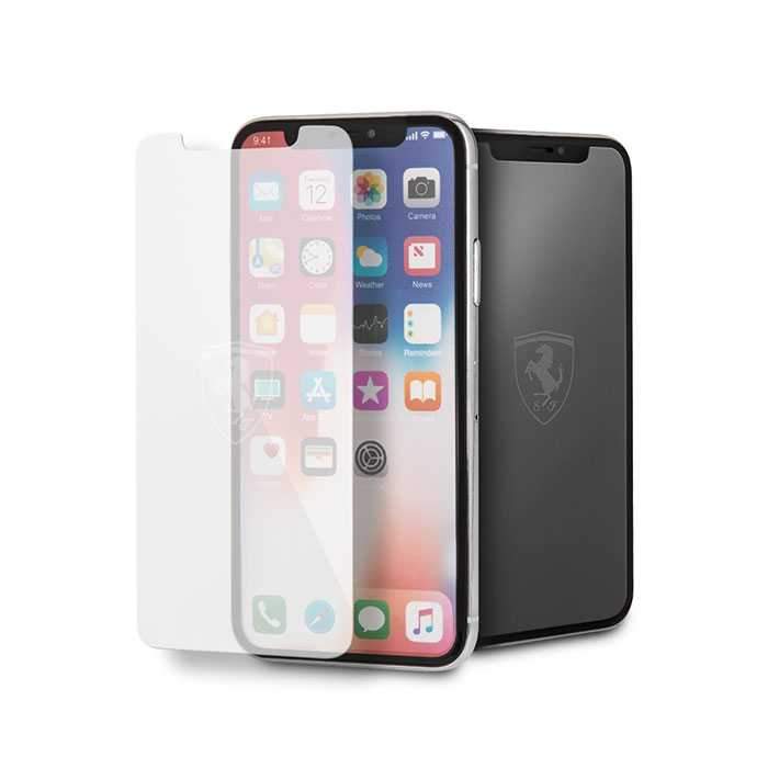 Ferrari iPhone X Screen Protector - Off Track Tempered Glass with Invisible Logo