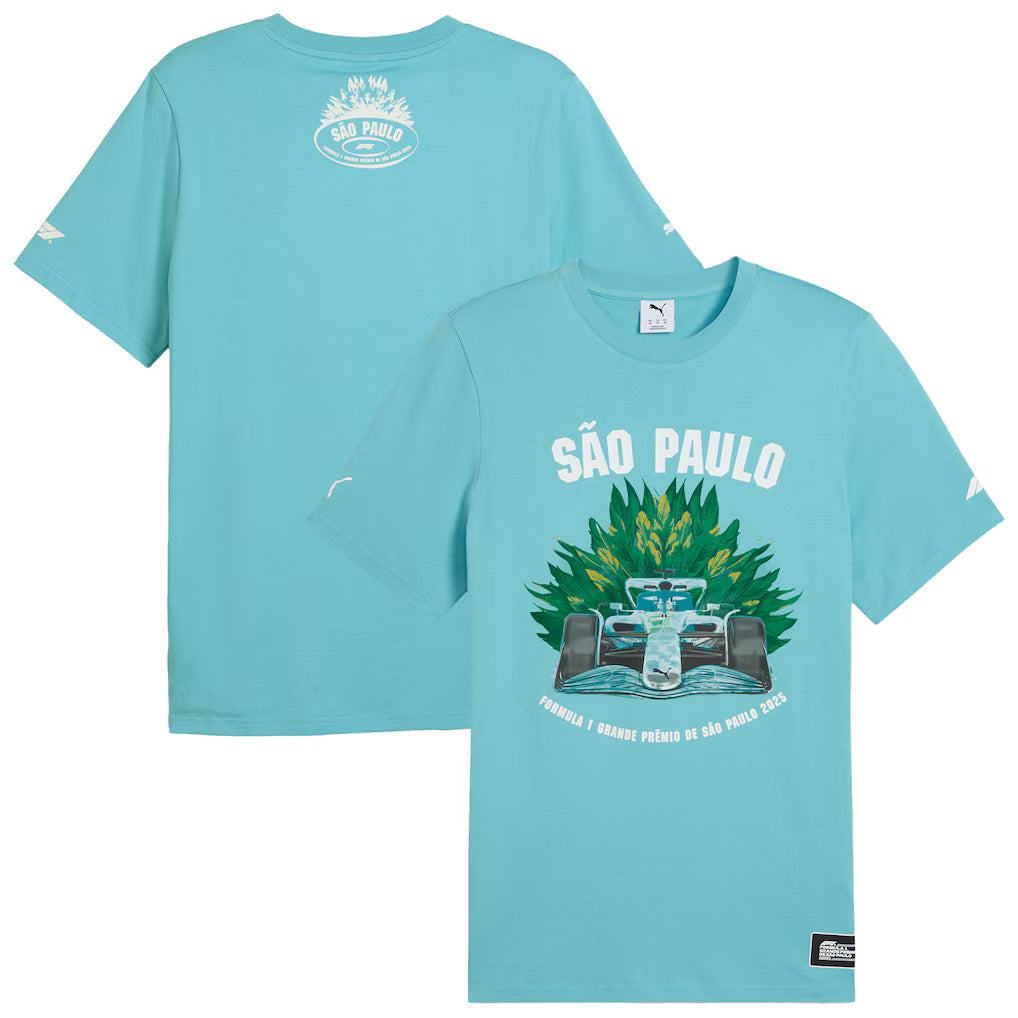 F1 Special Edition Brazil T-Shirt Aqua 2025-Fanwear