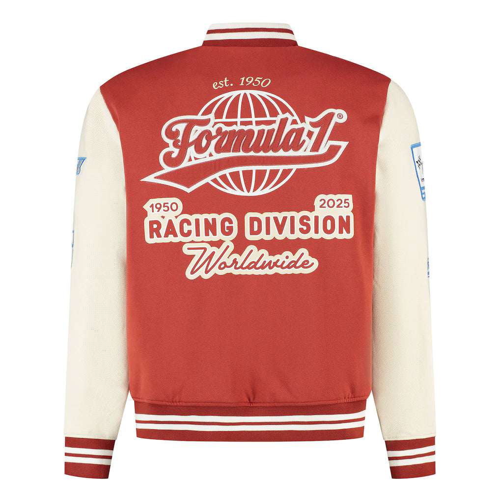 F1 Heritage Varisity Jacket Red 2025-Fanwear