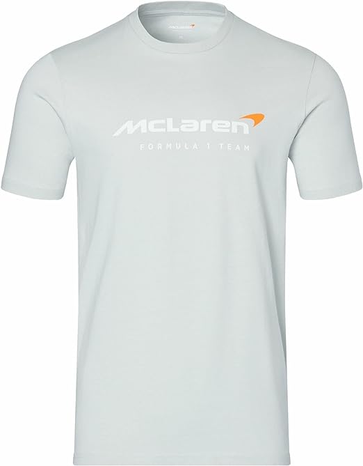 Mclaren Men's Team Core Essentials T-Shirt Grey Big Logo 2023-Fanwear