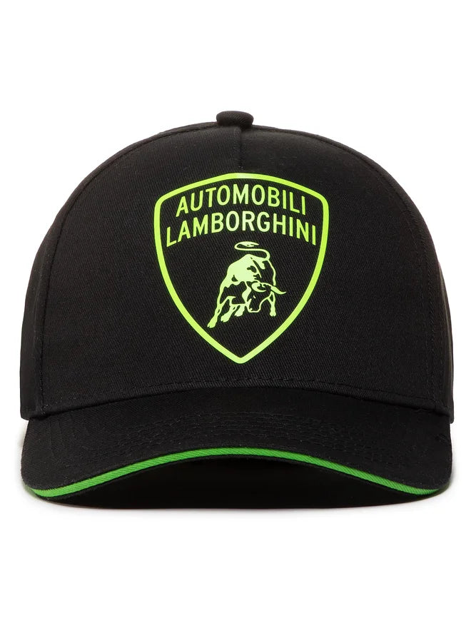 Lamborghini Men Cap 3D Fluo Shield Green Black