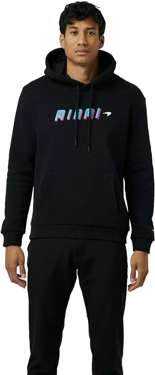 Mclaren Kids Miami Neon Graphic Hoodie Black 2022-Fanwear