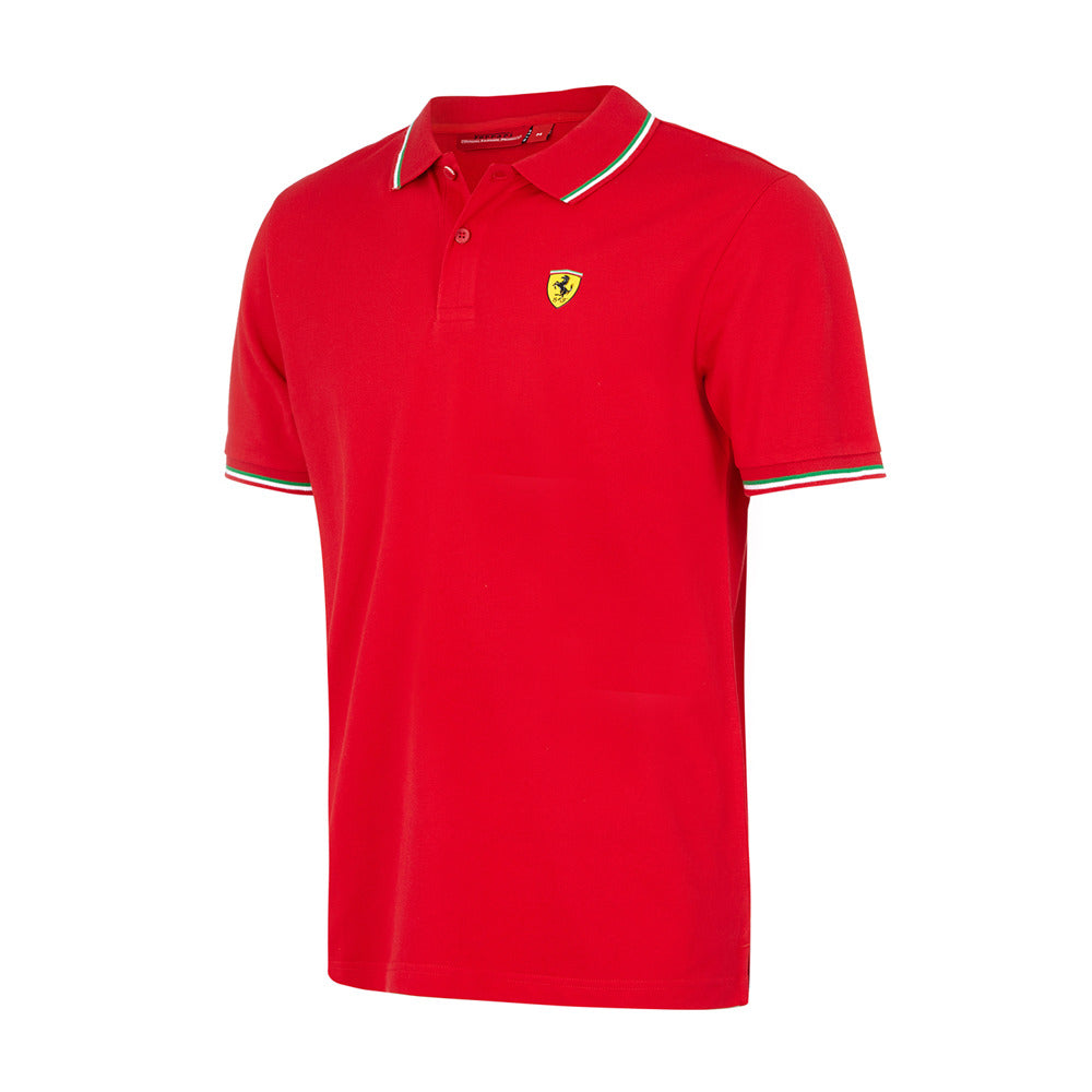 Scuderia Ferrari Mens Tricolore Polo 2017 Red - Fanwear