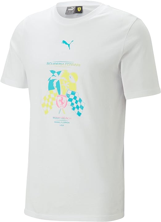 Scuderia Ferrari Special Edition Miami T-Shirt White 2023-Fanwear