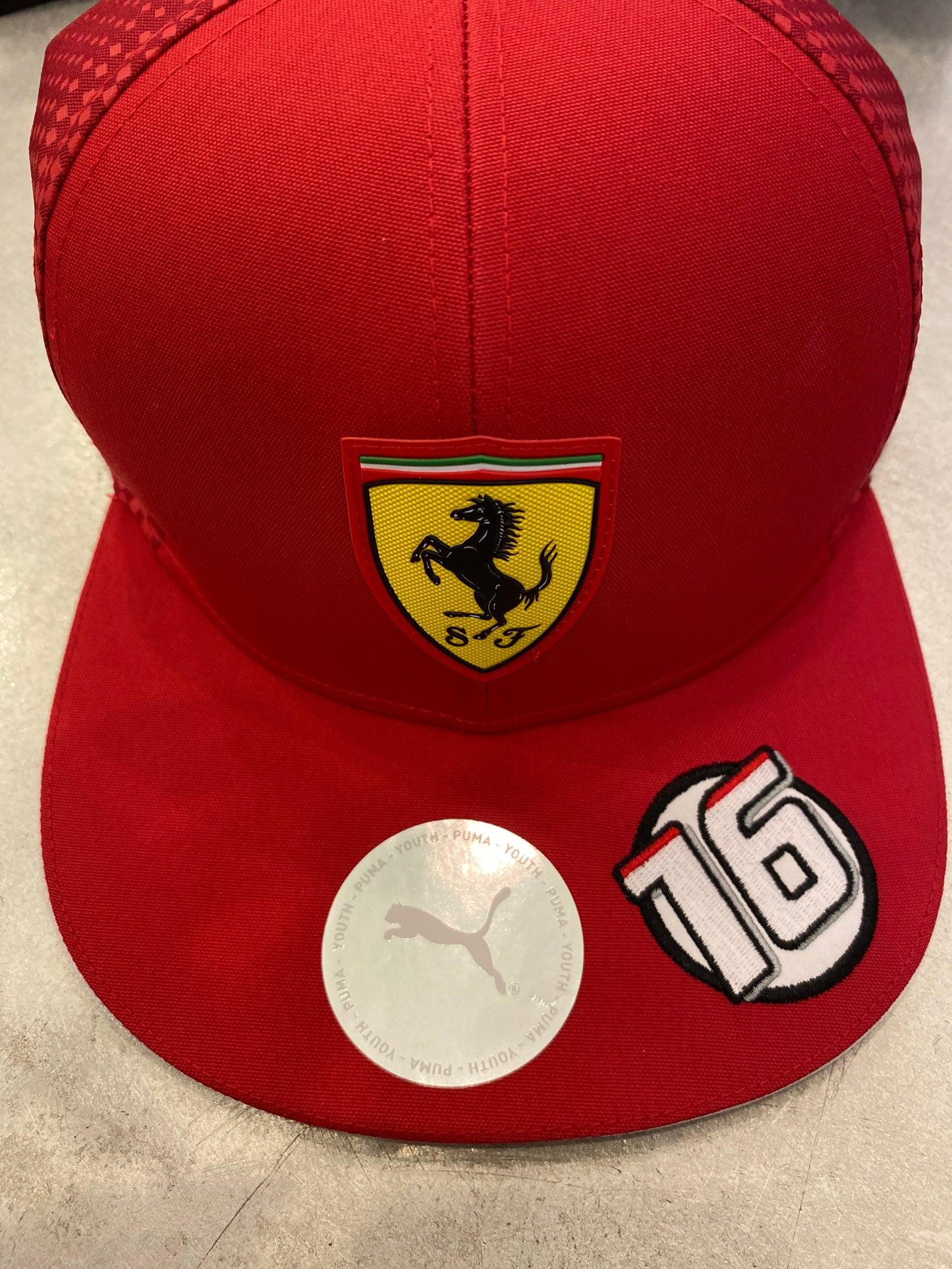 Scuderia Ferrari Kids Charles Leclerc Flatbrim Cap - Rp Teamwear