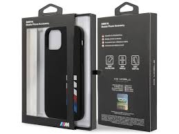 BMW iPhone 12 Pro Max Silicone Case - M Collection Printed Large Logo - Black