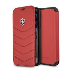Ferrari iPhone X Hard Case - Heritage Quilted Leather - Red