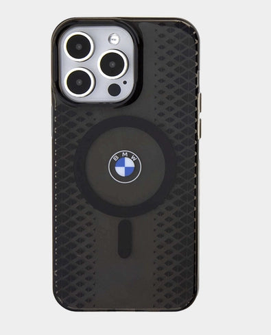 BMW iPhone 15 Pro MagSafe Hard Case - Signature IML Track - Black