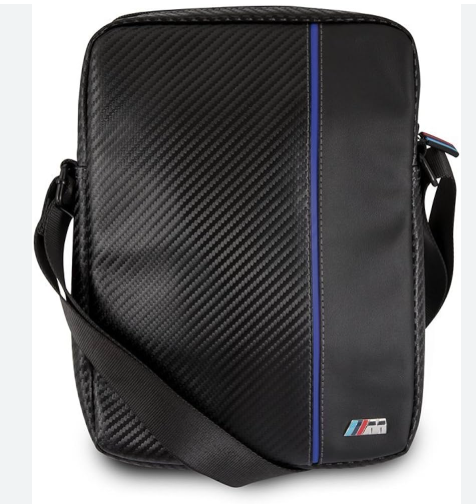 BMW Tablet Bag PU Leather Carbon Effect PU Carbon Blue Stripe