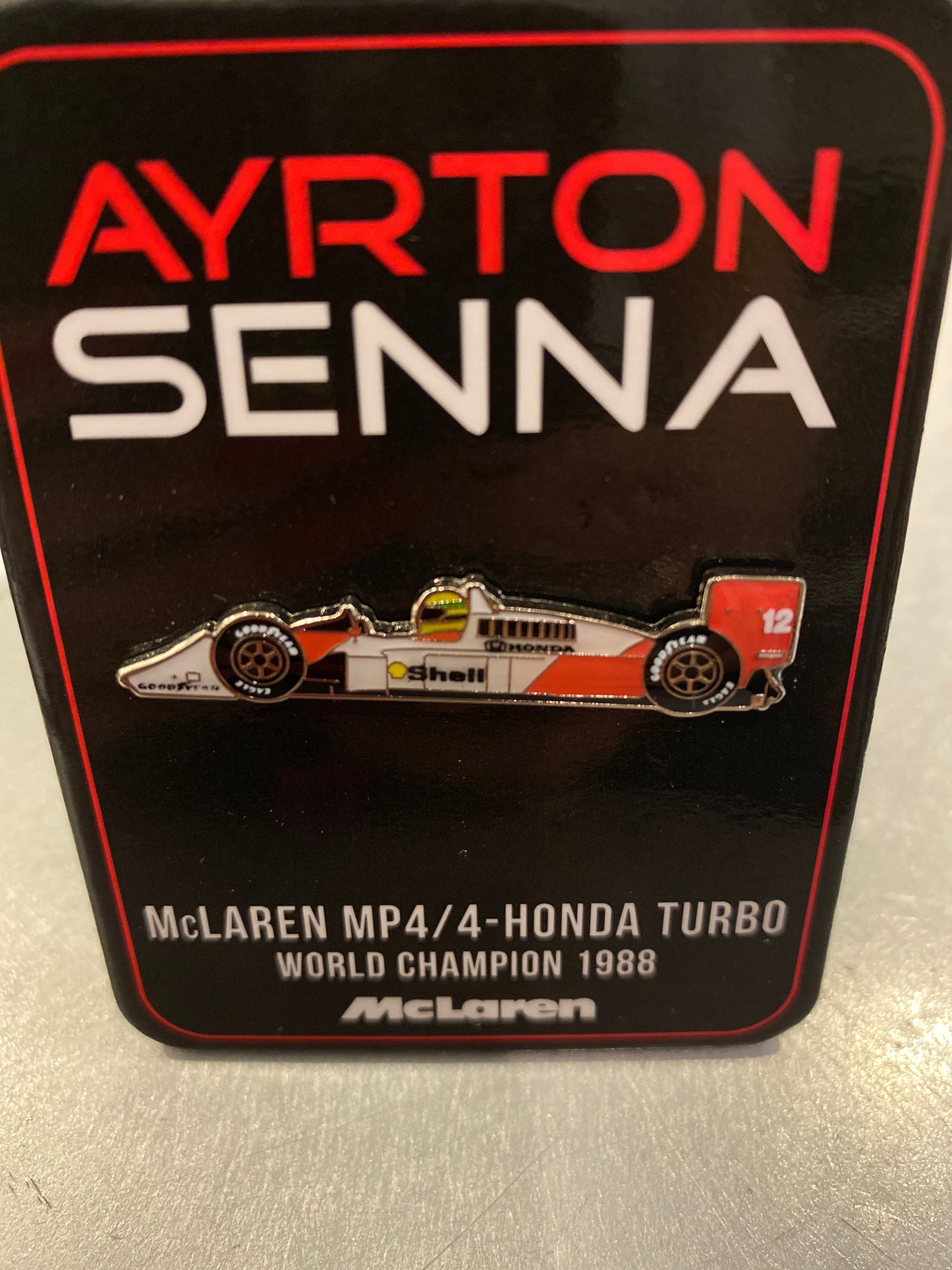 Ayrton Senna World Champion Pin 1988