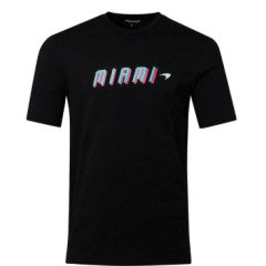 Mclaren Kids Miami Neon Graphic T-Shirt Black 2022-Fanwear