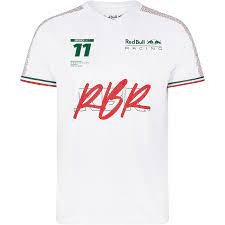 Red Bull Racing Men's Sergio Perez Sportwear T-Shirt White-Fanwear