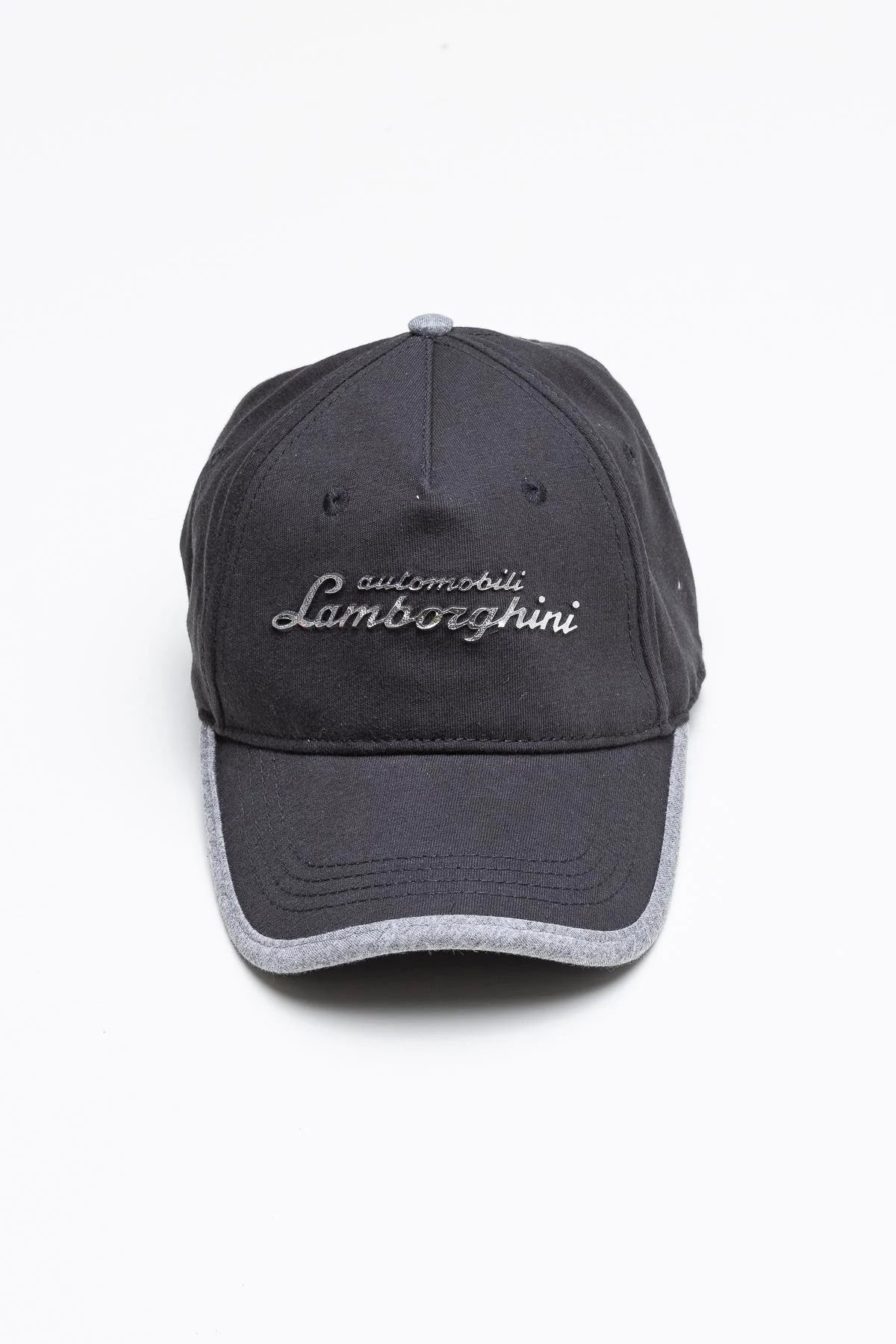 Lamborghini Men's Cap Silver Script Black
