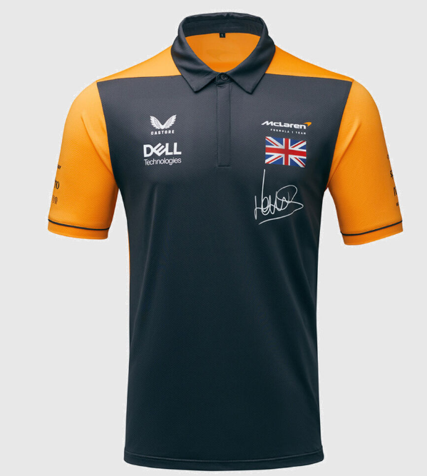 Mclaren Women's Polo Lando Norris Anthracite 2022-RP Teamwear