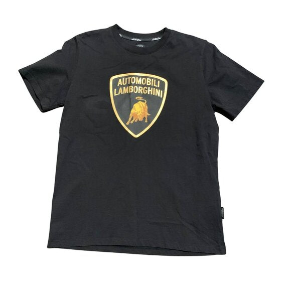 Lamborghini Men's Classic Golden Bull T-Shirt Black-Fanwear