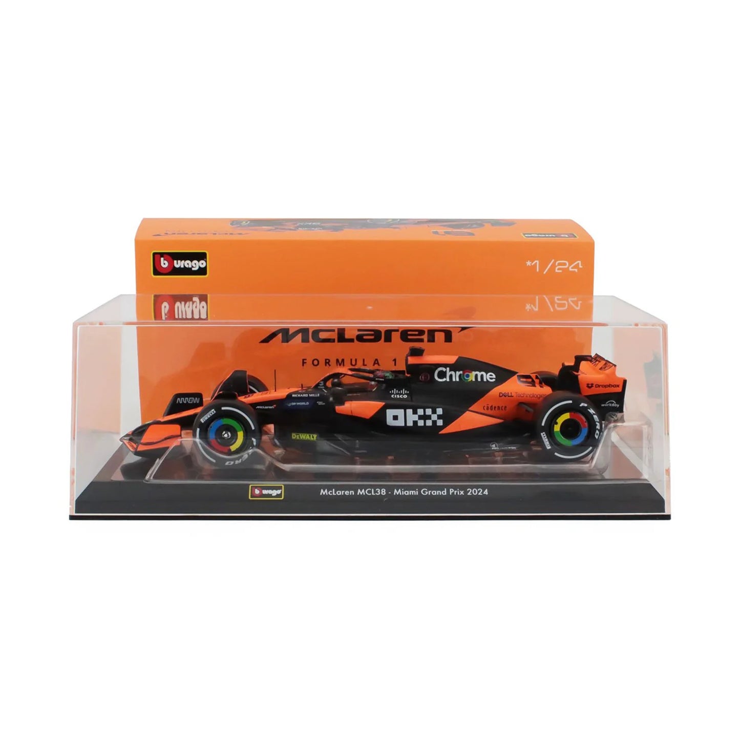 1:24 Scale Model | Mclaren Race Mcl38 Lando Norris With Helmet Car