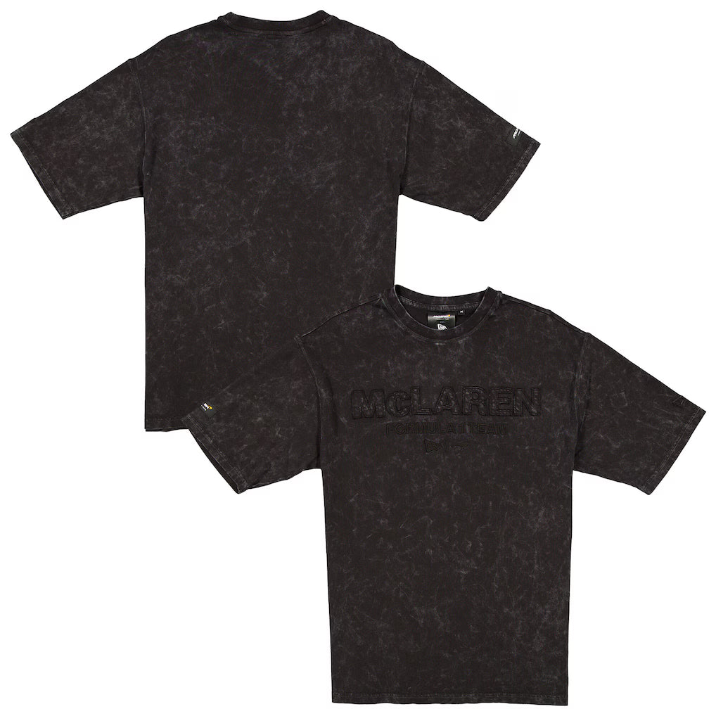 Mclaren Men's Washed Oversized T-Shirt Black 2025-Fanwear