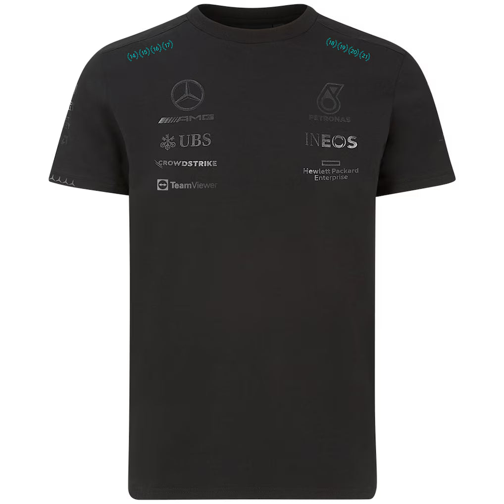 Mercedes-AMG Petronas Formula 1 Team Men's Special Edition 2021 Constructors Championship T-Shirt Black-RP Teamwear