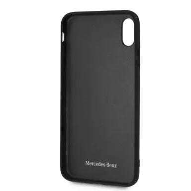 Mercedes iPhone XS Max Hard Case - Leather New Bow II - Black