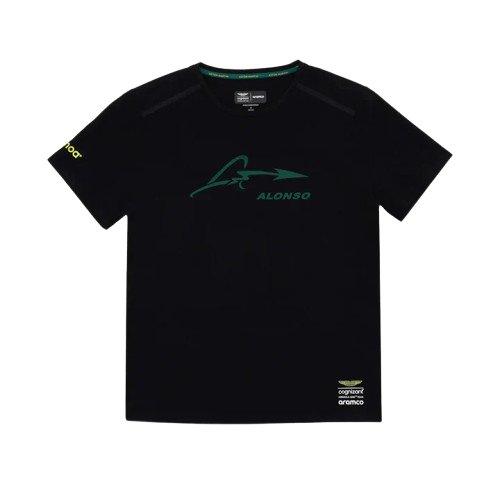 Amc F1 Lifestyle Fernando Alonso T-Shirt Black 2023