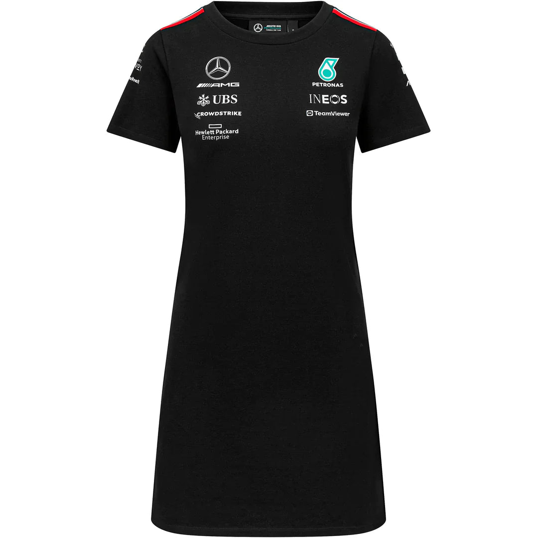 Mercedes-AMG Petronas Formula 1 Team Women's T Dress Black 2023-RP Teamwear