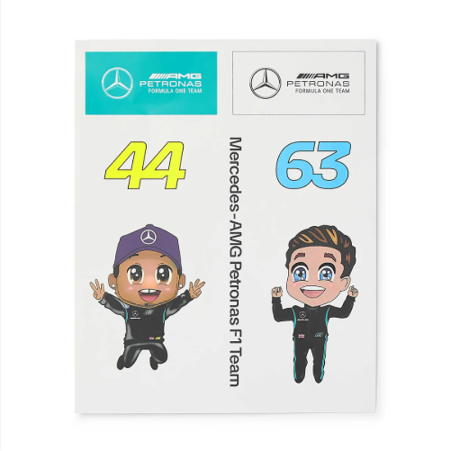 Mercedes-Amg Petronas Formula 1 Team Pack Of Stickers Multicolor 2024 - Fanwear