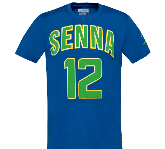 Ayrton Senna Men's Collegiate T-Shirt Blue 2025