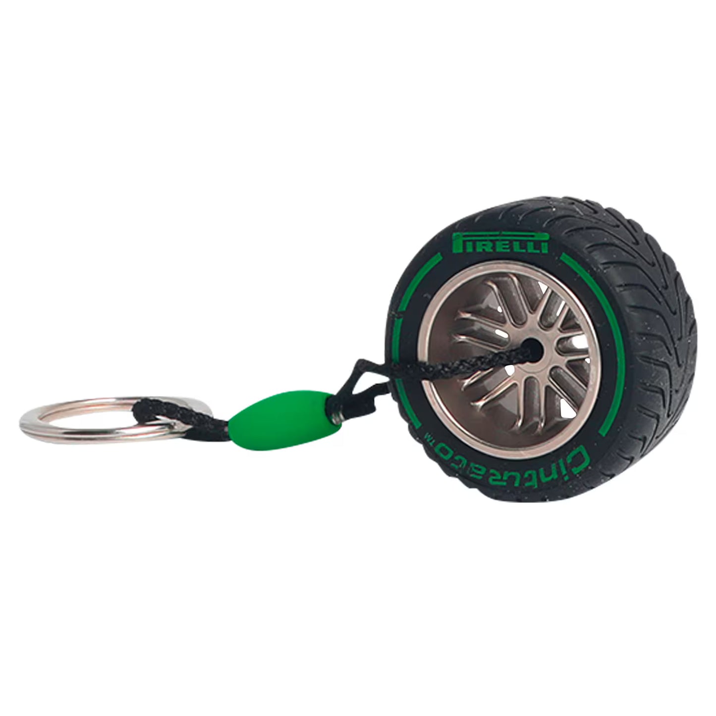 Pirelli Tire Green Keyring