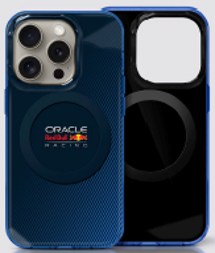 Red Bull Racing iPhone 16 Pro Max MagSafe Case - Double Layer PC with Logo & Blended Lines - Navy