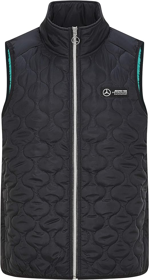 Mercedes-AMG Petronas Motorsport Men's Padded Gilet 2020 Black-Fanwear