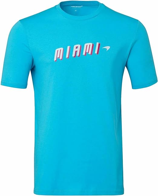 Mclaren Women's Miami Neon Graphic T-Shirt Blue 2022-Fanwear