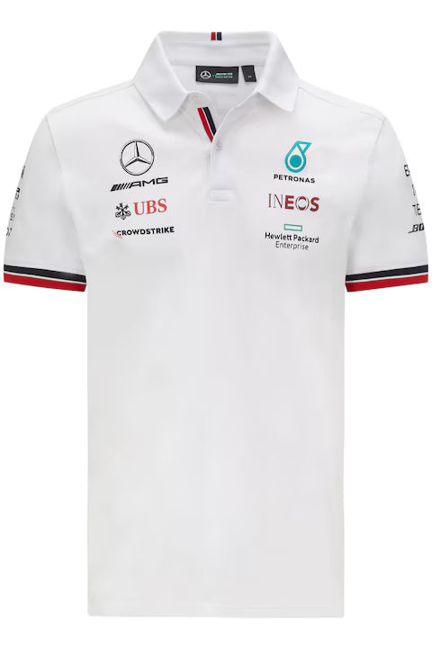 Mercedes-AMG Petronas Formula 1 Team Men's Polo 2021 White-RP Teamwear