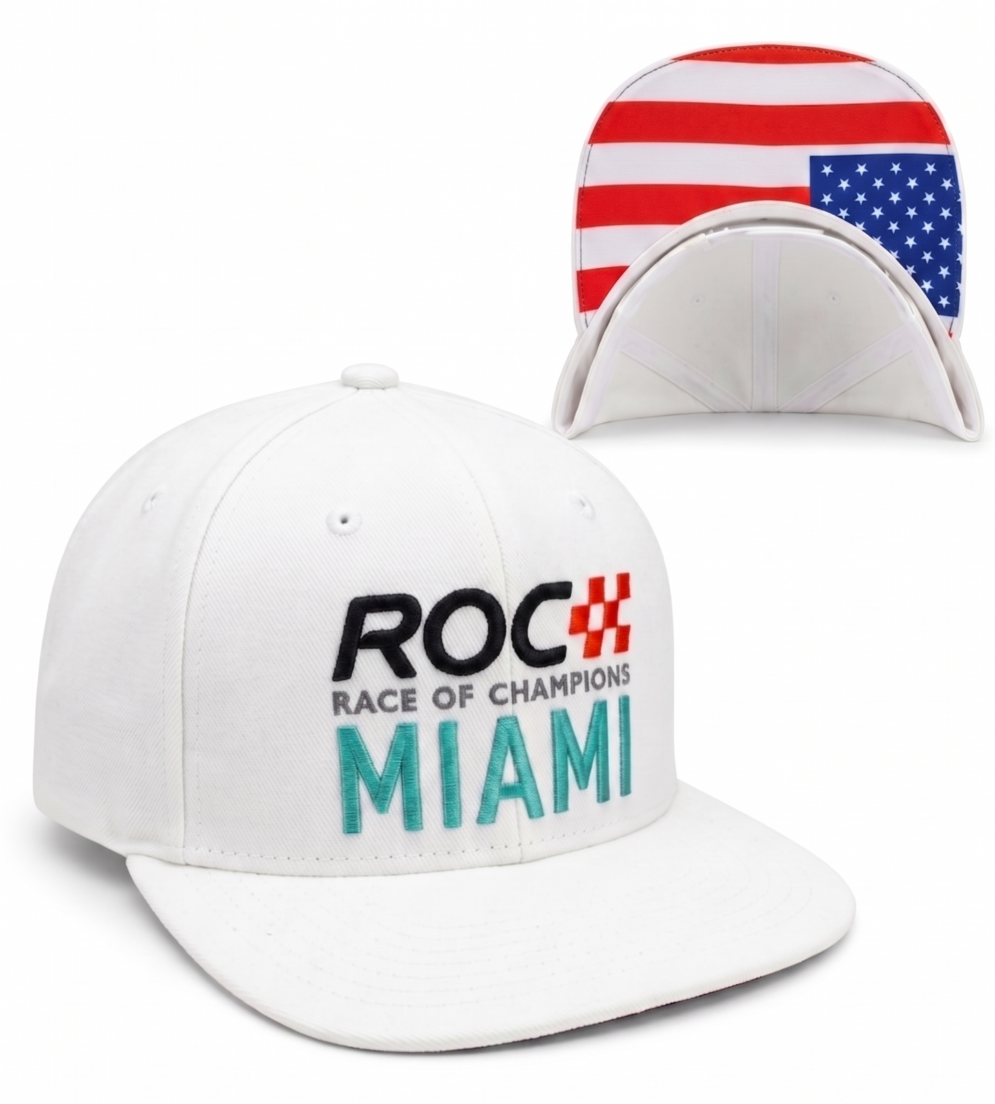 Roc Miami Flat Brim Usa Cap White