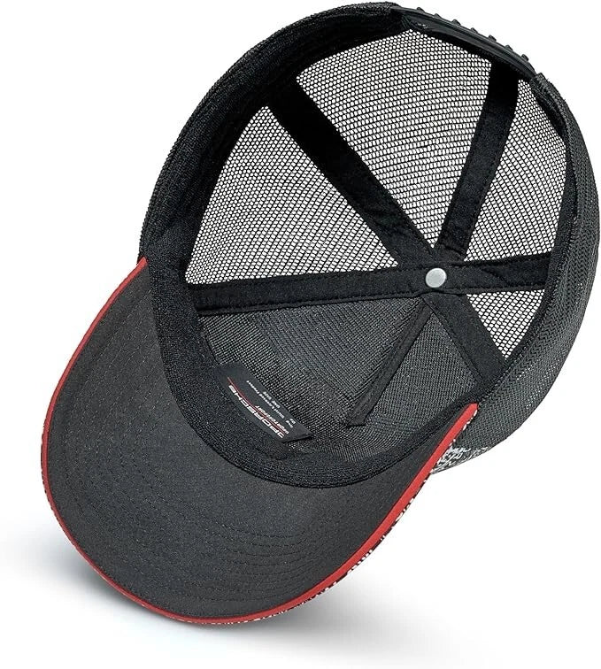 Porsche Quoted AOP Trucker Cap Black 2024-Fanwear