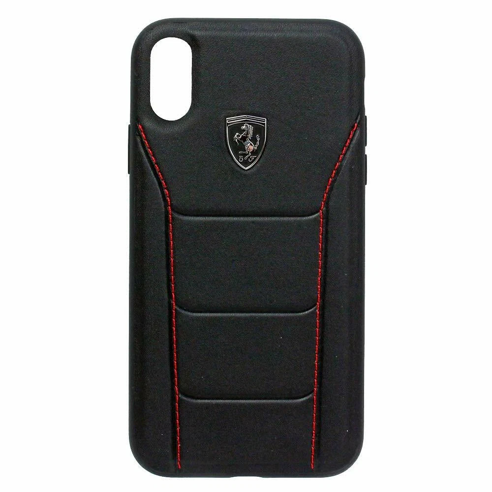 Ferrari iPhone 6.1 Hard Case - Heritage 488 Genuine Leather - Black