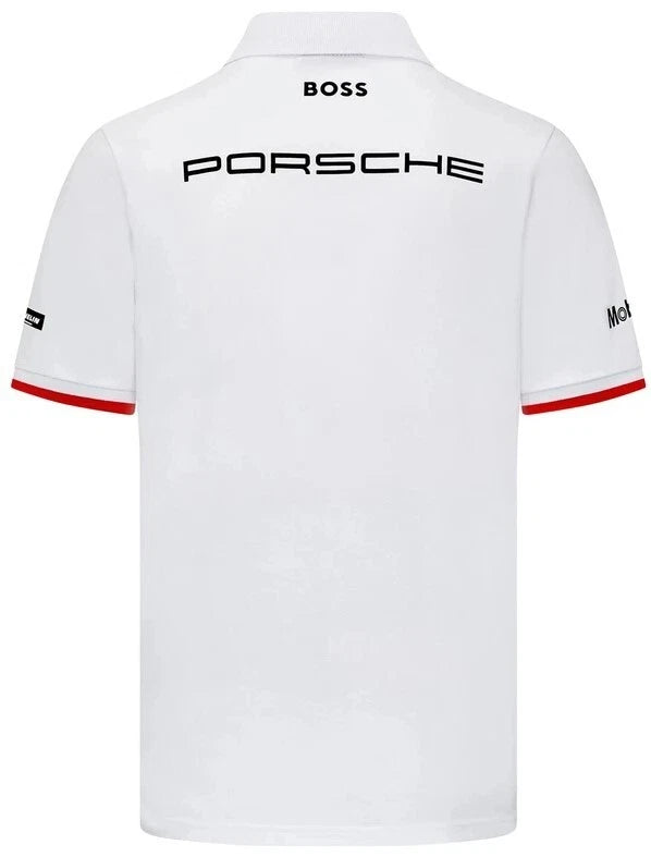 Porsche Men's Team Polo White 2024-RP Teamwear