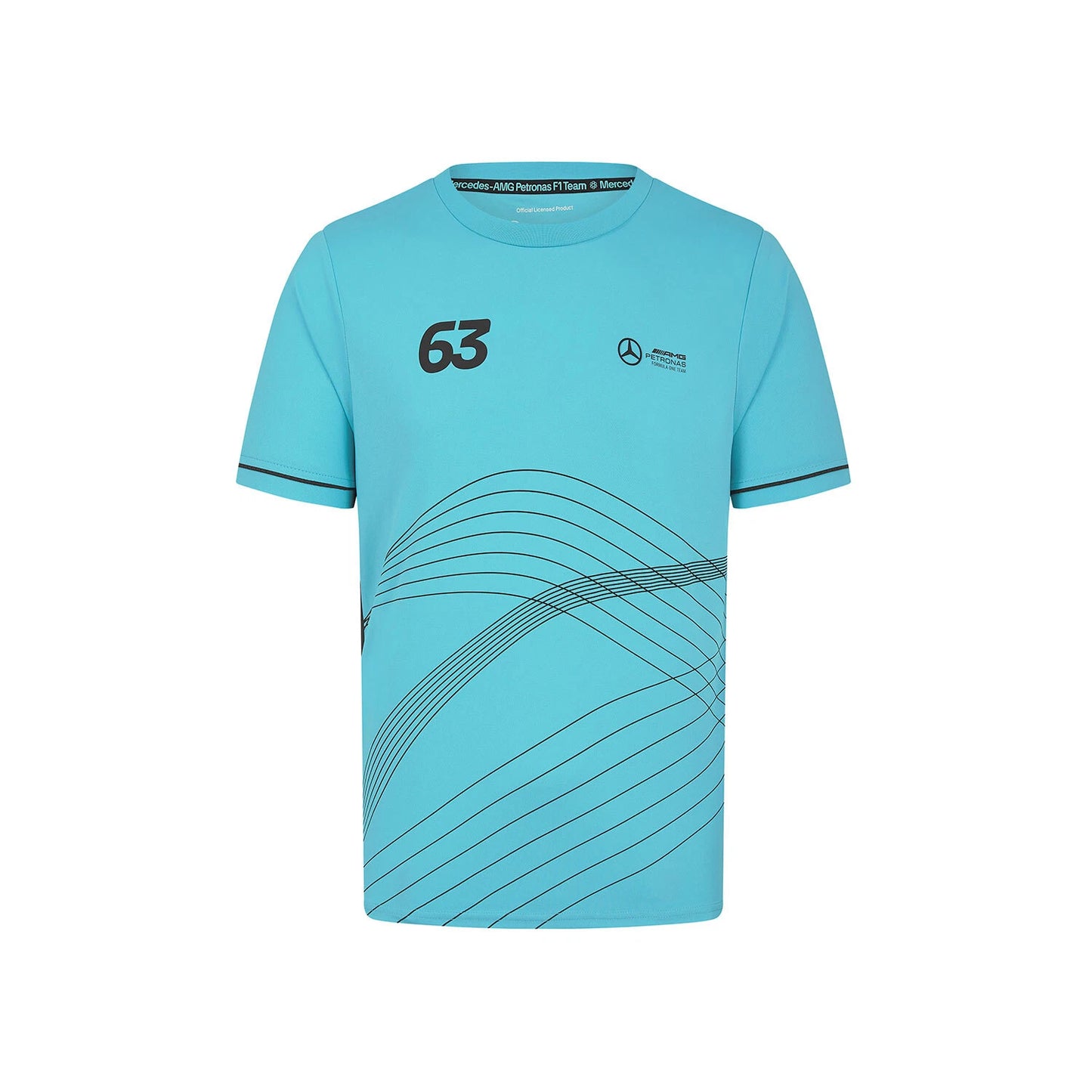 Mercedes-AMG Petronas Formula 1 Team Men's George Russel Sports T-Shirt Blue 2024-Fanwear