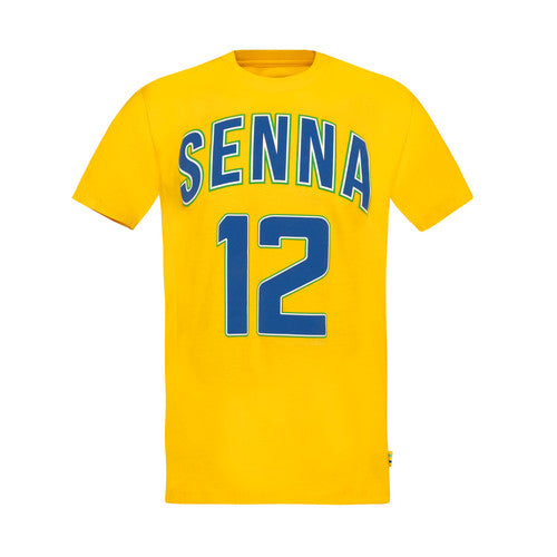 Ayrton Senna Men's Collegiate T-Shirt Yellow 2025