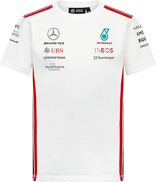 Mercedes-AMG Petronas Formula 1 Team Kids Driver T-Shirt White 2023-RP Teamwear