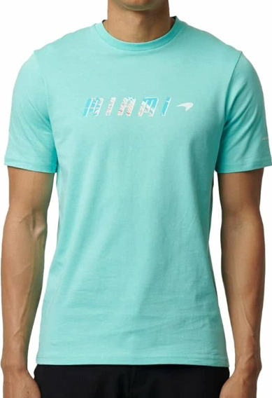 Mclaren Men's Miami Palm Graphic T-Shirt Aqua Sky 2022-Fanwear
