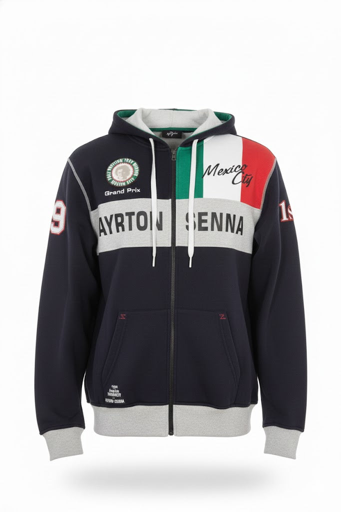 Ayrton Senna Sweatjacket Mexico City Black 2020-Fanwear
