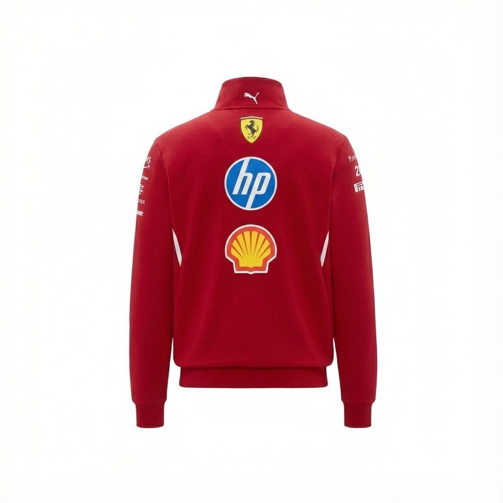 Scuderia Ferrari Men's Team 1/4 Zip Sweat Dark Cherry 2025-RP Teamwear