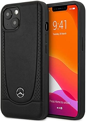 Mercedes iPhone 13 Hard Case - Urban Leather - Black