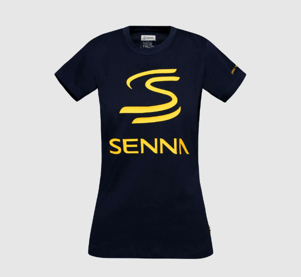 Ayrton Senna Women's Legacy Logo T-Shirt Navy 2025