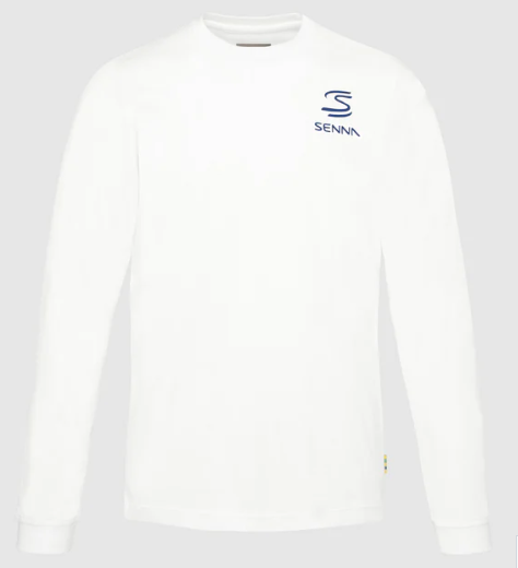 Ayrton Senna Men's Long Sleeve T-Shirt White 2025